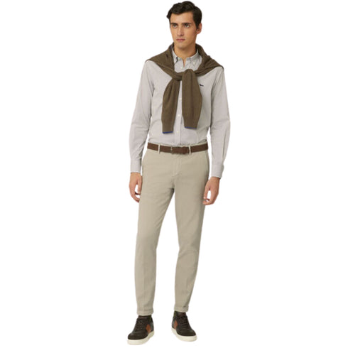 Harmont & Blaine Camicia casual Camicia Uomo con micromotivo Blu beige - Francavilla Moda